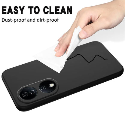For Honor Play 50 Plus 5G / X7b 4G Liquid Silicone Case with Strap Anti-scratch Cover
