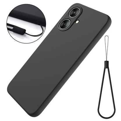 For Xiaomi Redmi 13C 5G / Redmi 13R 5G / Poco M6 5G Phone Case with Strap Liquid Silicone