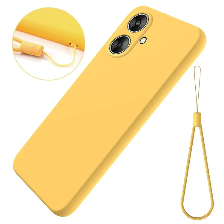 For Xiaomi Redmi 13C 5G / Redmi 13R 5G / Poco M6 5G Phone Case with Strap Liquid Silicone