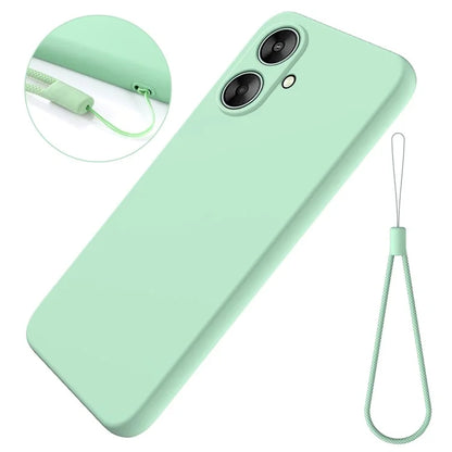For Xiaomi Redmi 13C 5G / Redmi 13R 5G / Poco M6 5G Phone Case with Strap Liquid Silicone