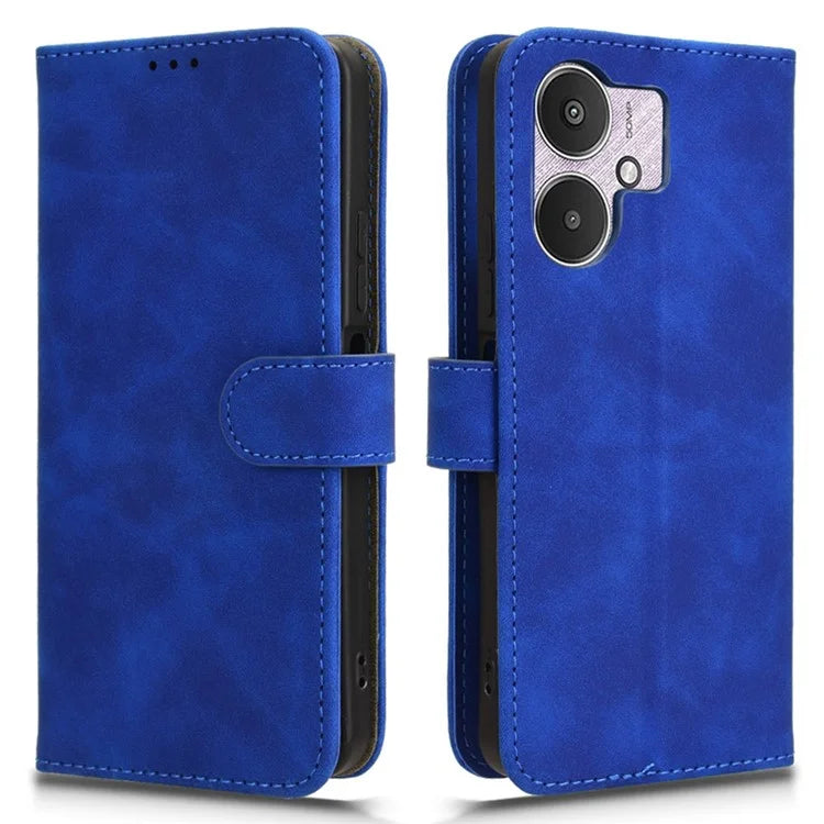 For Xiaomi Redmi 13C 5G Skin-Feel Leather Case Wallet Stand Phone Cover