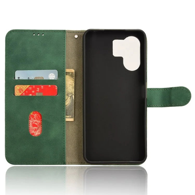 For Xiaomi Redmi 13C 5G Skin-Feel Leather Case Wallet Stand Phone Cover