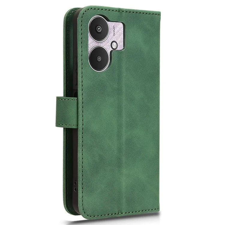 For Xiaomi Redmi 13C 5G Skin-Feel Leather Case Wallet Stand Phone Cover