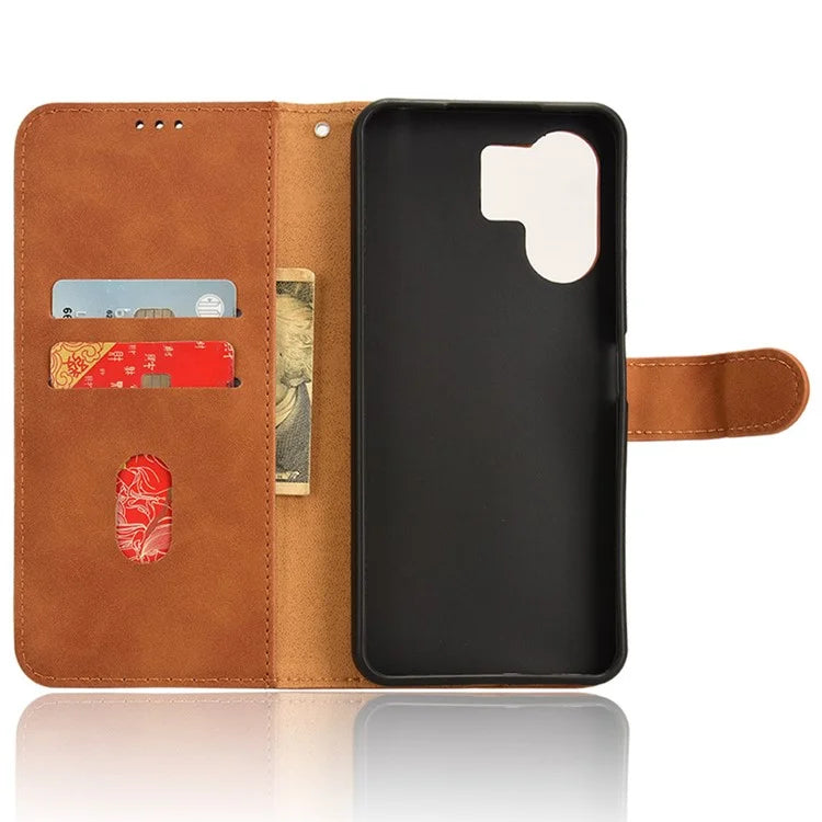 For Xiaomi Redmi 13C 5G Skin-Feel Leather Case Wallet Stand Phone Cover