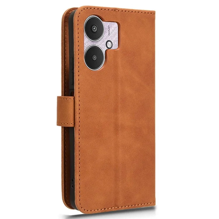 For Xiaomi Redmi 13C 5G Skin-Feel Leather Case Wallet Stand Phone Cover
