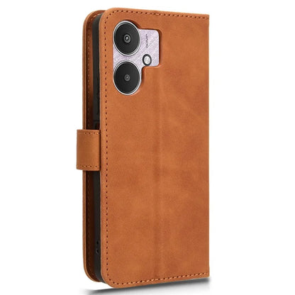 For Xiaomi Redmi 13C 5G Skin-Feel Leather Case Wallet Stand Phone Cover