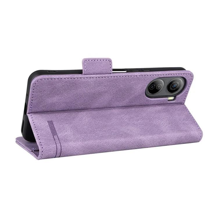 For ZTE Libero 5G IV Magnetic Phone Case Leather Hardware Decor Cover