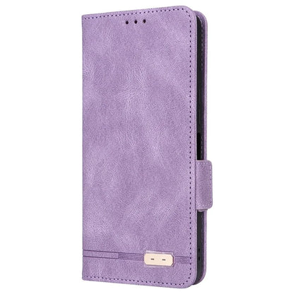 For ZTE Libero 5G IV Magnetic Phone Case Leather Hardware Decor Cover