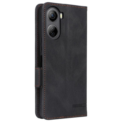 For ZTE Libero 5G IV Magnetic Phone Case Leather Hardware Decor Cover