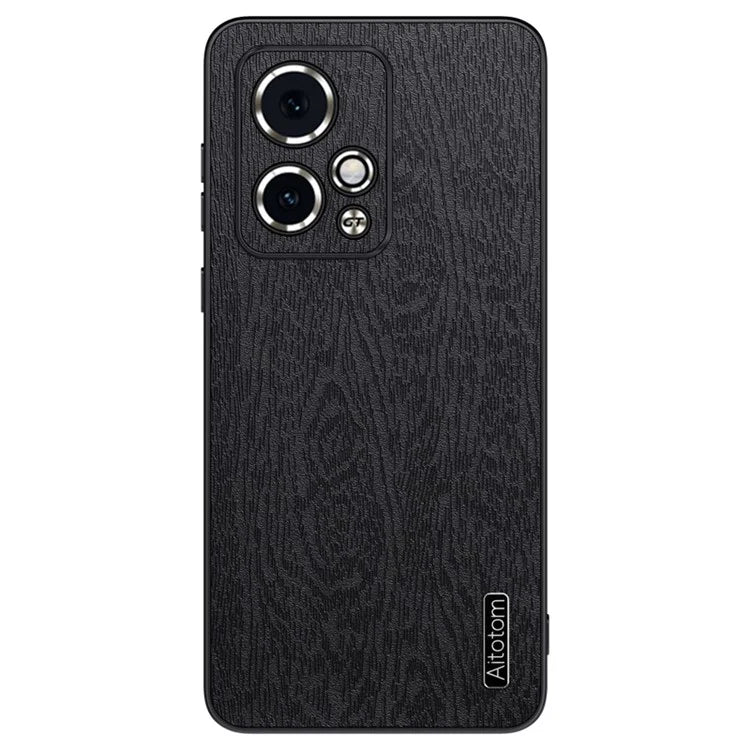 For Honor 90 GT 5G Protective Case Wood Grain PU+PC+TPU Phone Case