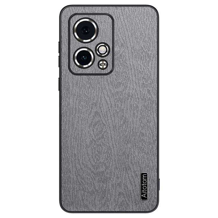 For Honor 90 GT 5G Protective Case Wood Grain PU+PC+TPU Phone Case