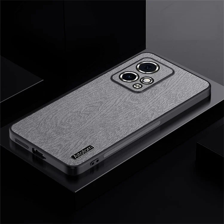 For Honor 90 GT 5G Protective Case Wood Grain PU+PC+TPU Phone Case