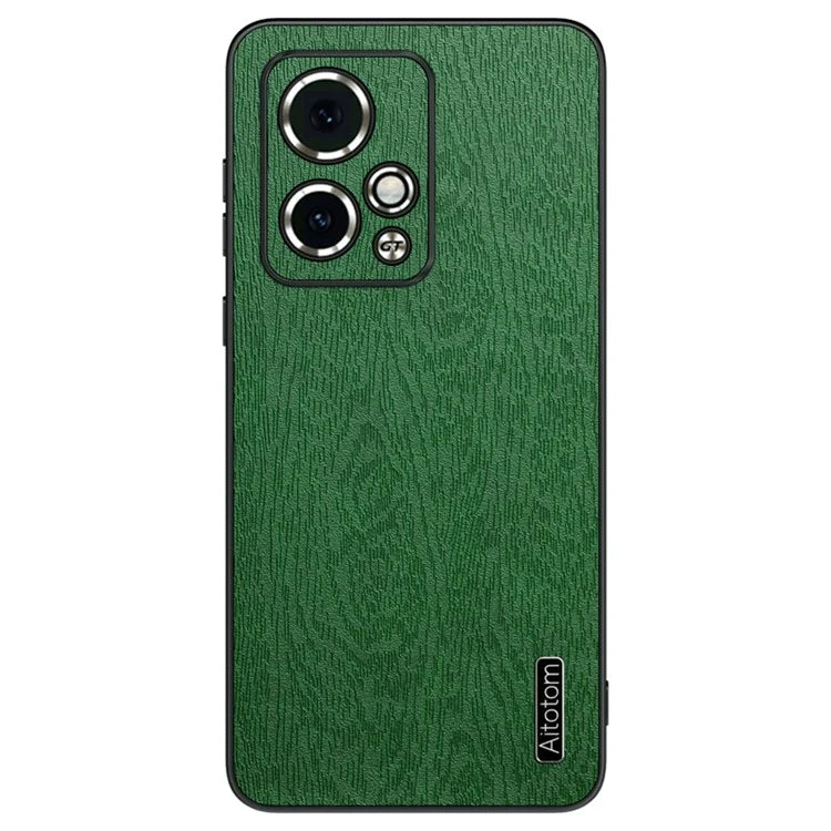 For Honor 90 GT 5G Protective Case Wood Grain PU+PC+TPU Phone Case