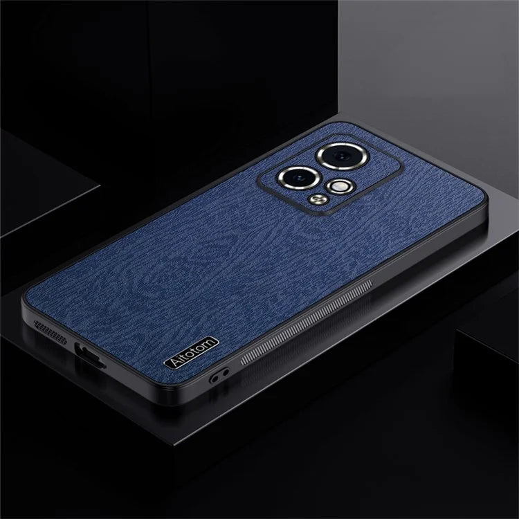 For Honor 90 GT 5G Protective Case Wood Grain PU+PC+TPU Phone Case