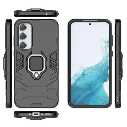 For Samsung Galaxy A35 5G Cell Phone Case PC + TPU Anti-scratch Cover with Ring Kickstand