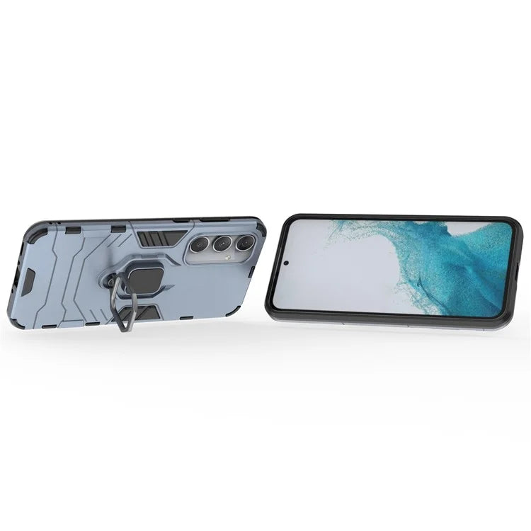 For Samsung Galaxy A35 5G Cell Phone Case PC + TPU Anti-scratch Cover with Ring Kickstand