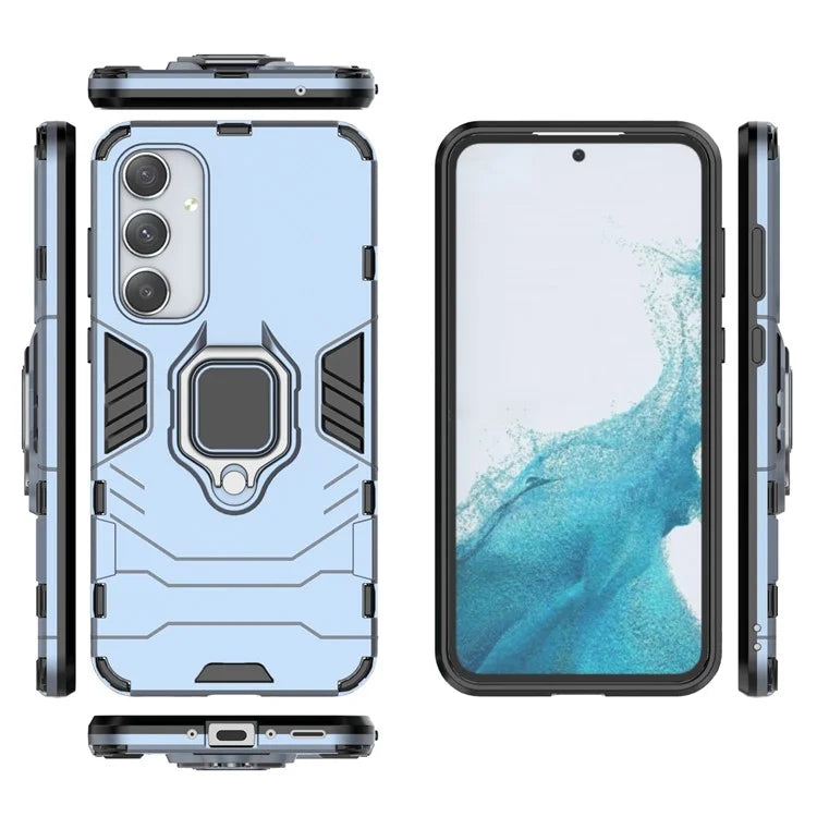 For Samsung Galaxy A35 5G Cell Phone Case PC + TPU Anti-scratch Cover with Ring Kickstand