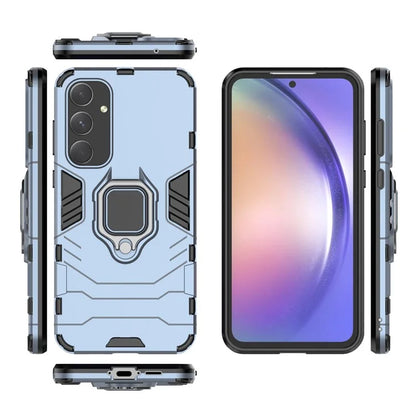 For Samsung Galaxy A55 5G Case Anti-drop PC + TPU Ring Kickstand Phone Shell