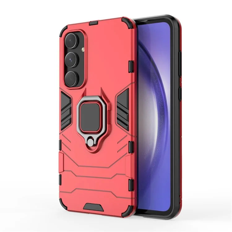 For Samsung Galaxy A55 5G Case Anti-drop PC + TPU Ring Kickstand Phone Shell