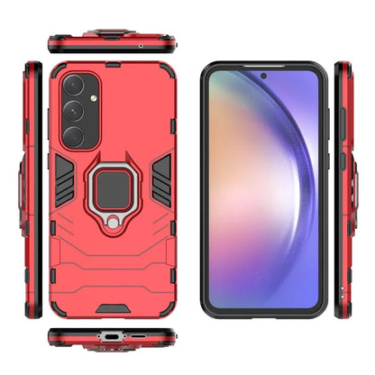 For Samsung Galaxy A55 5G Case Anti-drop PC + TPU Ring Kickstand Phone Shell