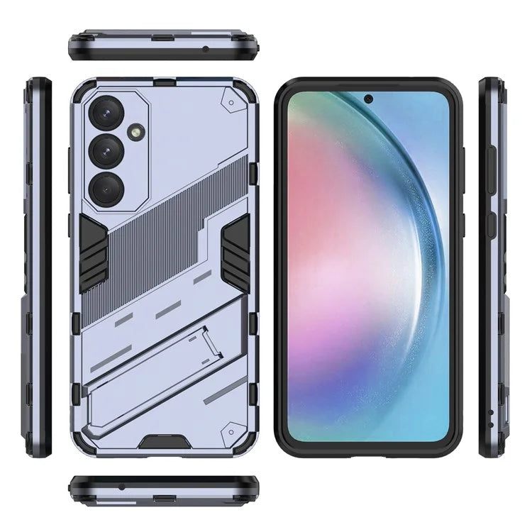 For Samsung Galaxy A55 5G Case Scratch-proof TPU+PC Kickstand Phone Back Shell