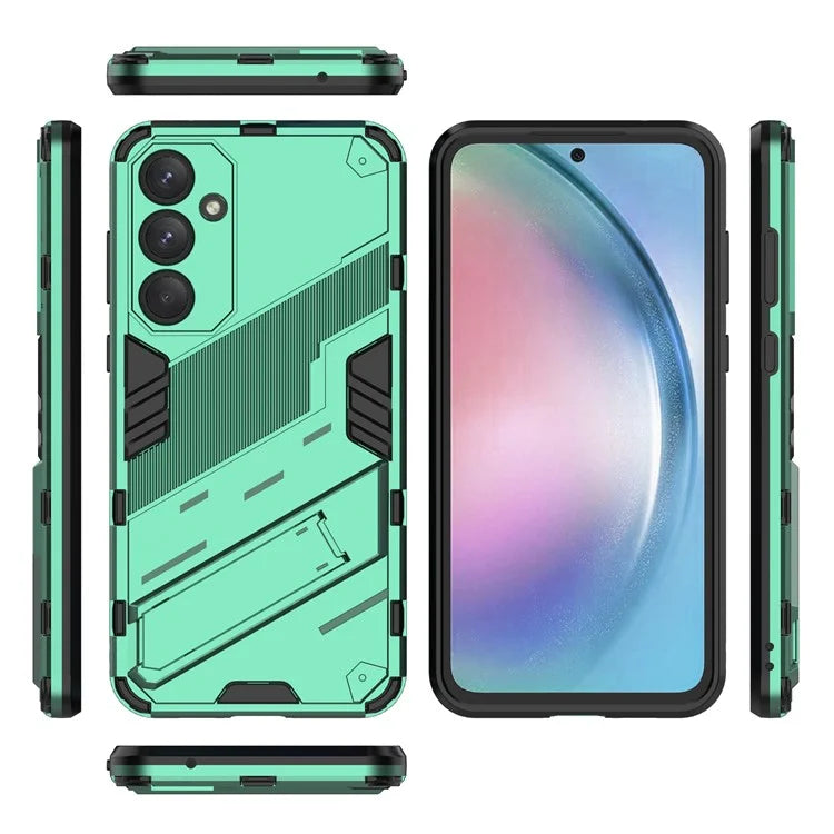 For Samsung Galaxy A55 5G Case Scratch-proof TPU+PC Kickstand Phone Back Shell