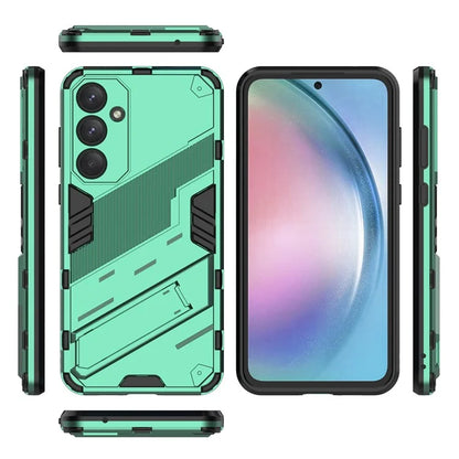 For Samsung Galaxy A55 5G Case Scratch-proof TPU+PC Kickstand Phone Back Shell