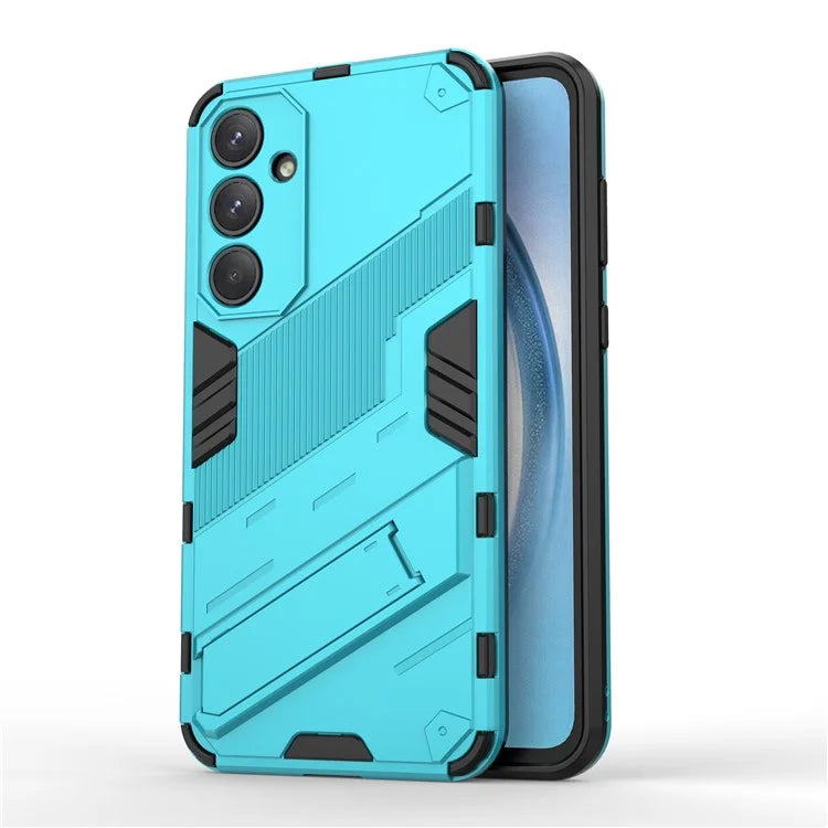 For Samsung Galaxy A55 5G Case Scratch-proof TPU+PC Kickstand Phone Back Shell