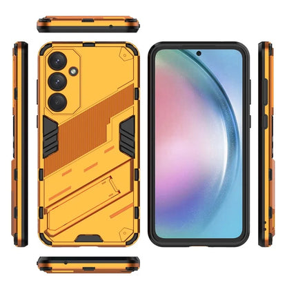 For Samsung Galaxy A55 5G Case Scratch-proof TPU+PC Kickstand Phone Back Shell
