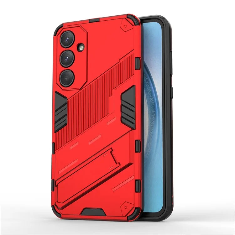 For Samsung Galaxy A55 5G Case Scratch-proof TPU+PC Kickstand Phone Back Shell