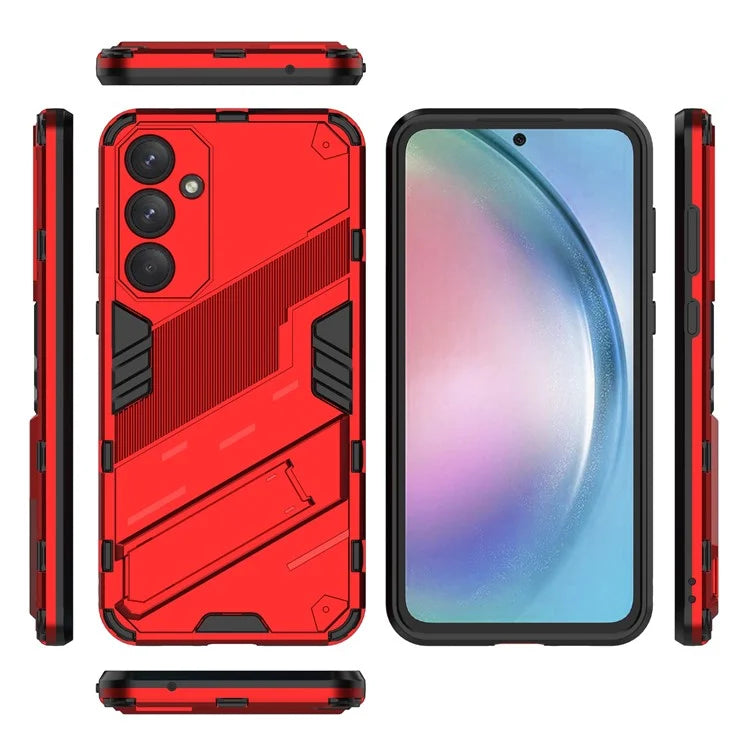 For Samsung Galaxy A55 5G Case Scratch-proof TPU+PC Kickstand Phone Back Shell