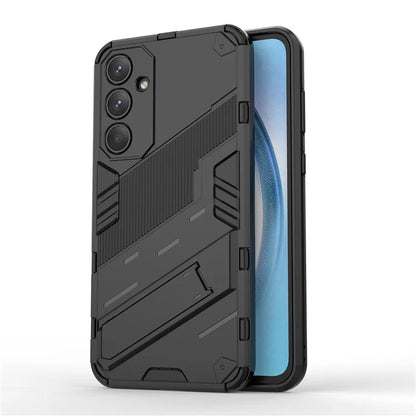 For Samsung Galaxy A55 5G Case Scratch-proof TPU+PC Kickstand Phone Back Shell