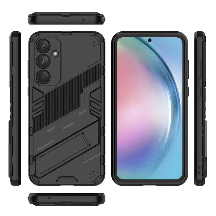 For Samsung Galaxy A55 5G Case Scratch-proof TPU+PC Kickstand Phone Back Shell