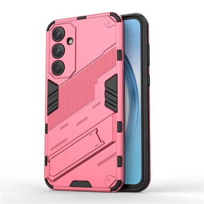For Samsung Galaxy A55 5G Case Scratch-proof TPU+PC Kickstand Phone Back Shell