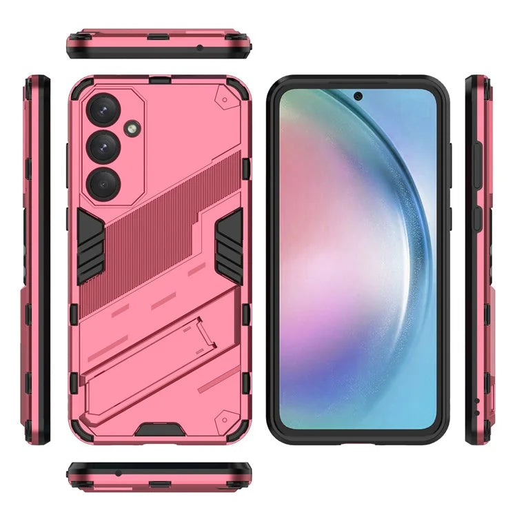 For Samsung Galaxy A55 5G Case Scratch-proof TPU+PC Kickstand Phone Back Shell