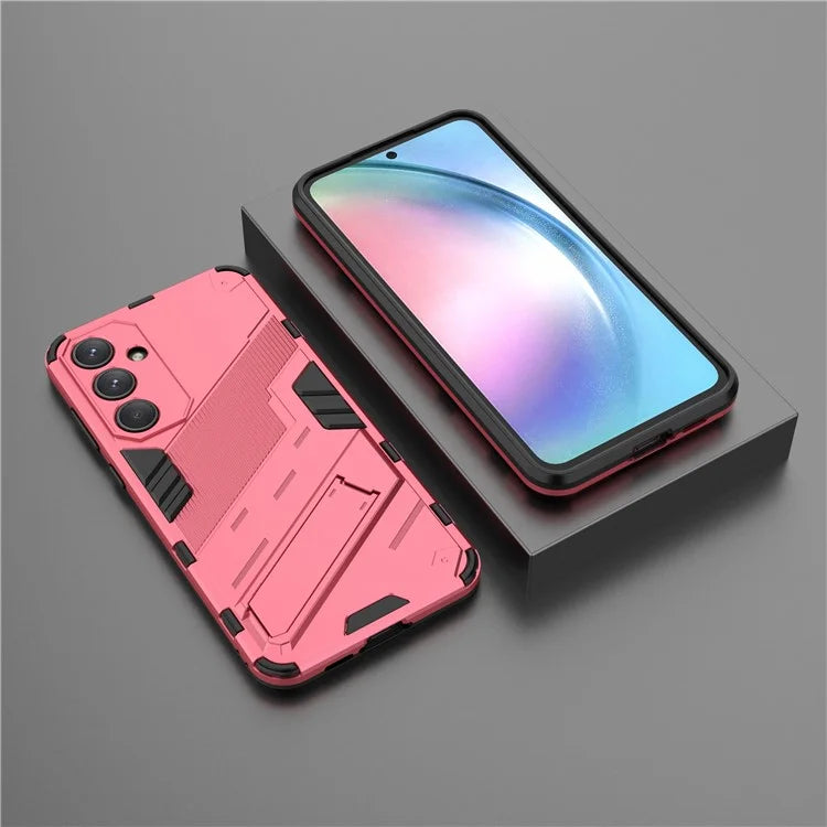For Samsung Galaxy A55 5G Case Scratch-proof TPU+PC Kickstand Phone Back Shell