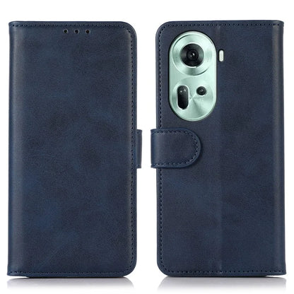 For Oppo Reno11 5G (Global) Wallet Case Leather Cowhide Texture Cell Phone Cover