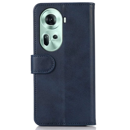 For Oppo Reno11 5G (Global) Wallet Case Leather Cowhide Texture Cell Phone Cover