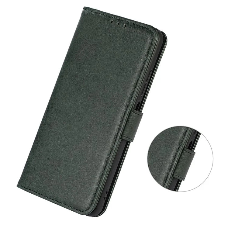 For Oppo Reno11 5G (Global) Wallet Case Leather Cowhide Texture Cell Phone Cover