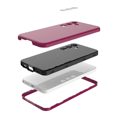 GW03 For Samsung Galaxy S24+ Case Rubberized TPU + PC Phone Back Cover
