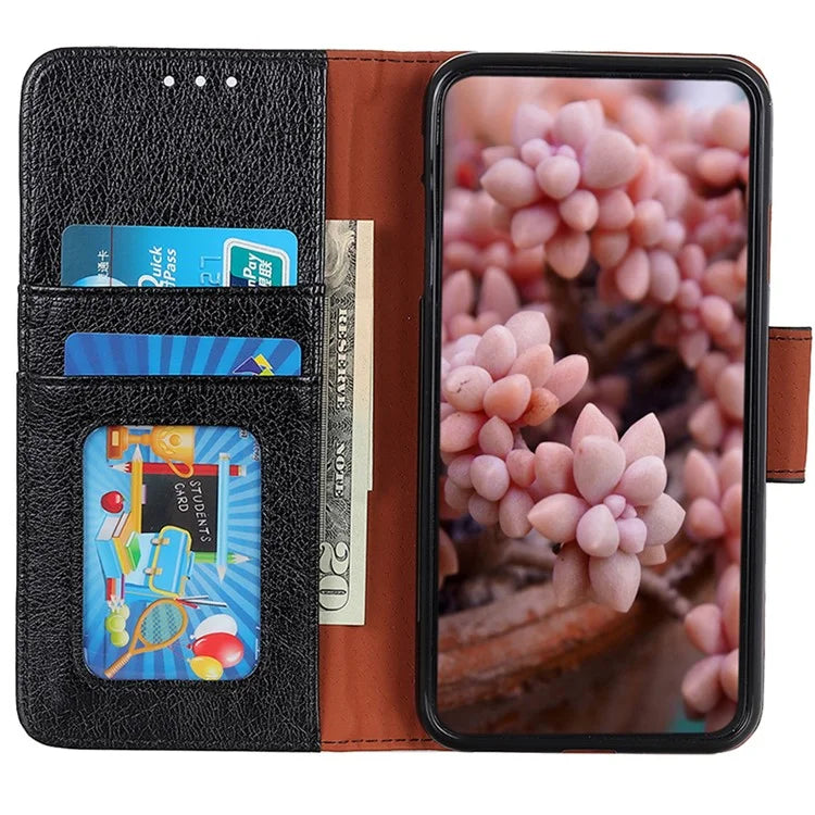 For Honor X8b 4G Split Leather Case Nappa Texture Phone Cover Wallet