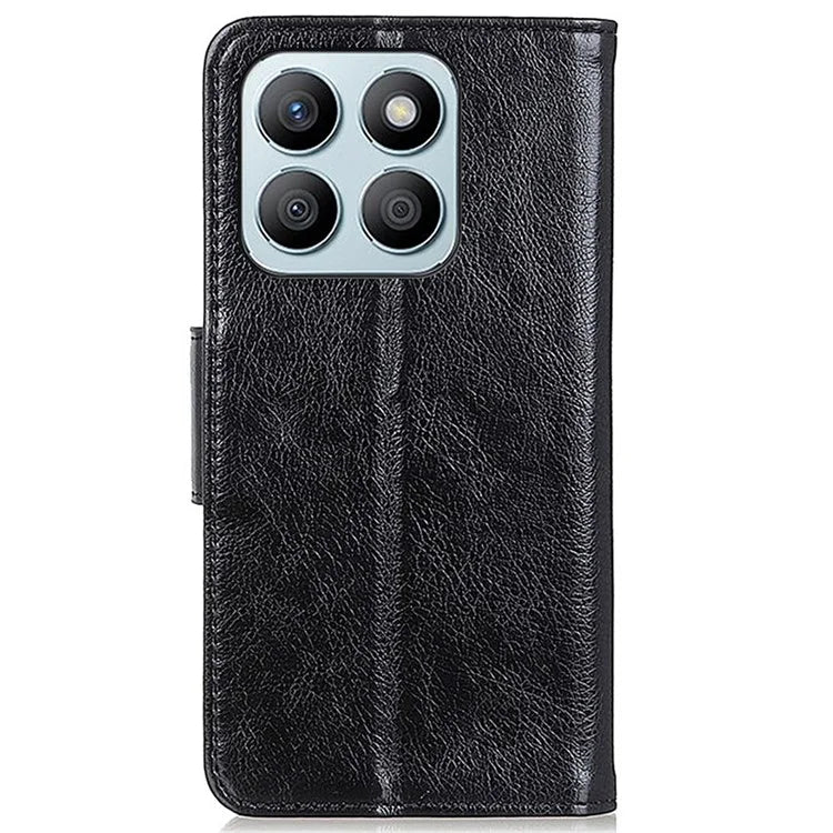 For Honor X8b 4G Split Leather Case Nappa Texture Phone Cover Wallet