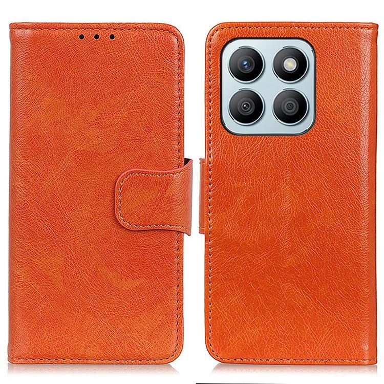 For Honor X8b 4G Split Leather Case Nappa Texture Phone Cover Wallet