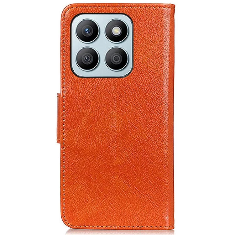For Honor X8b 4G Split Leather Case Nappa Texture Phone Cover Wallet