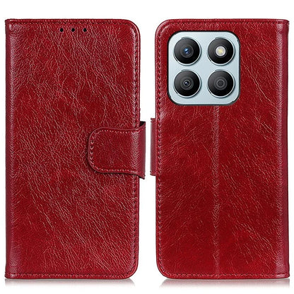 For Honor X8b 4G Split Leather Case Nappa Texture Phone Cover Wallet