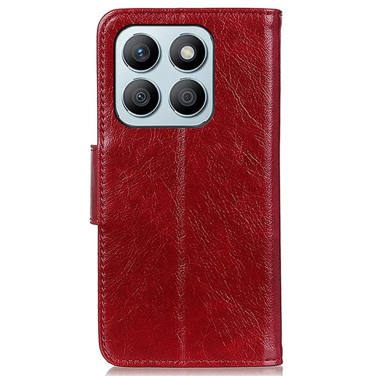 For Honor X8b 4G Split Leather Case Nappa Texture Phone Cover Wallet