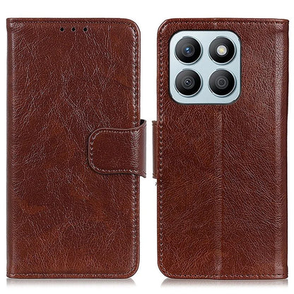 For Honor X8b 4G Split Leather Case Nappa Texture Phone Cover Wallet