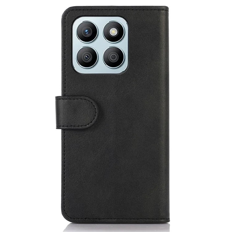 For Honor X8b 4G Cowhide Texture Phone Case Stand Wallet Cover
