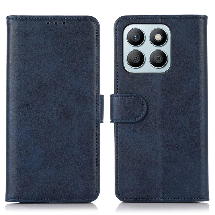 For Honor X8b 4G Cowhide Texture Phone Case Stand Wallet Cover