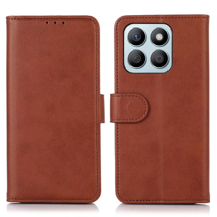 For Honor X8b 4G Cowhide Texture Phone Case Stand Wallet Cover